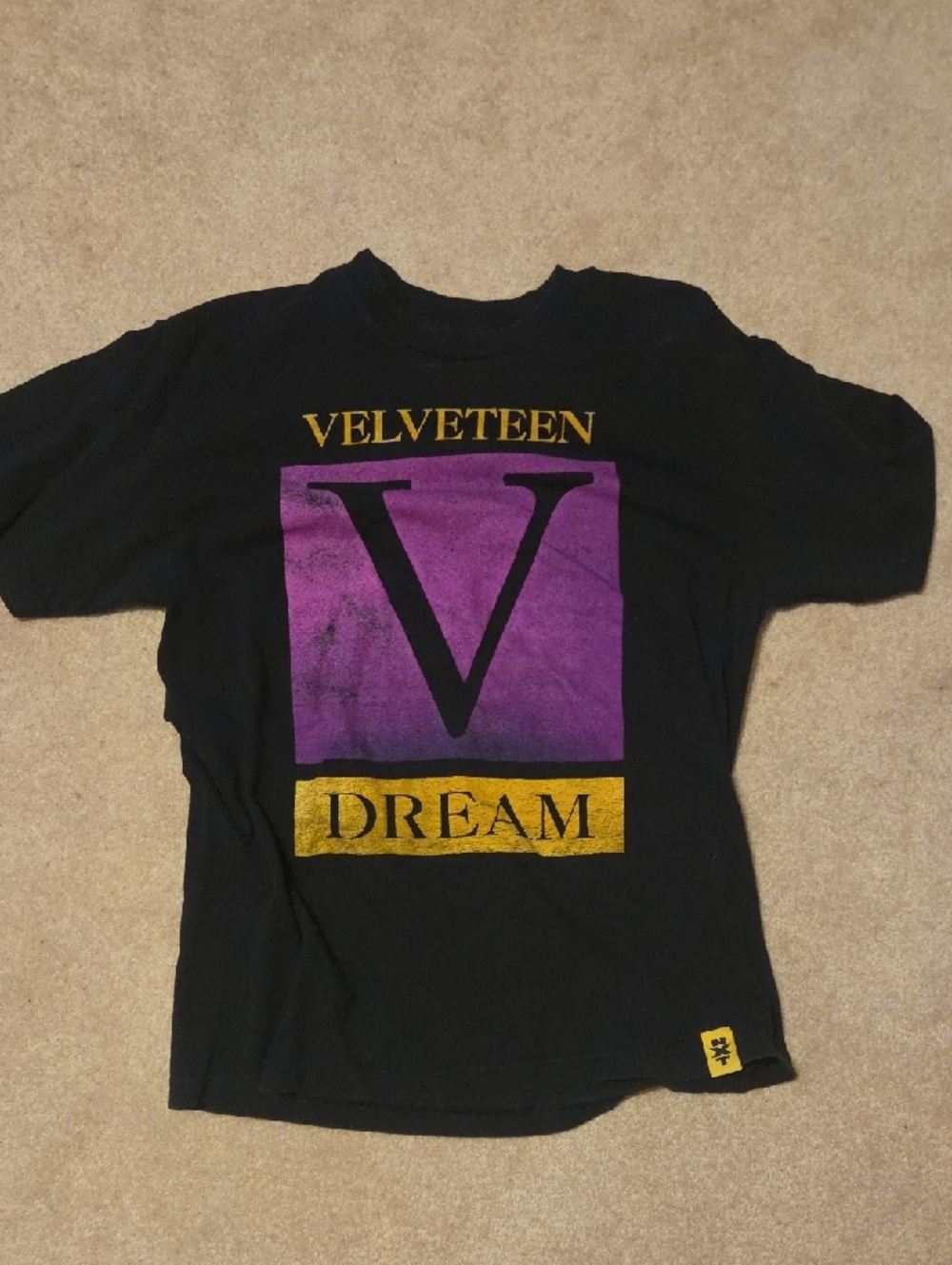 Velveteen Dream  Black Graphic Tee with Purple & Gold Print